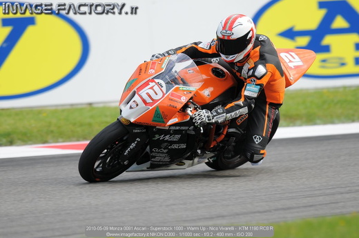 2010-05-09 Monza 0081 Ascari - Superstock 1000 - Warm Up - Nico Vivarelli -  KTM 1190 RC8 R